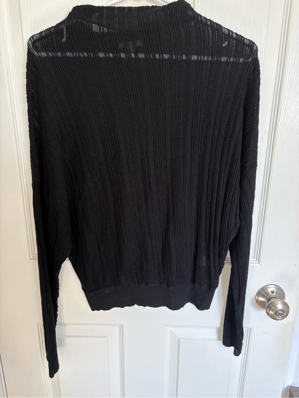 Black Ribbed Lightweight Women's Top